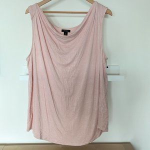 Nordstrom Halogen Drape Neck Long Flowy Knit Tank Top Shirt Light Pink XL Womens